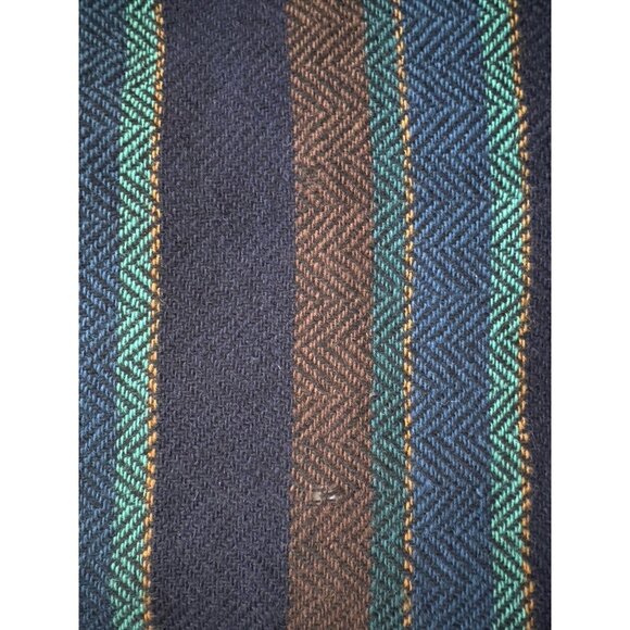 Vintage Burberry Extra Large Wool Scarf Shawl Made In Ireland 53 In - Picture 11 of 12